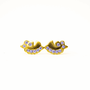 Golden Unicorn Sparkle Stud Earrings