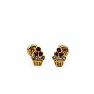 Sparkling Cupcake Earring