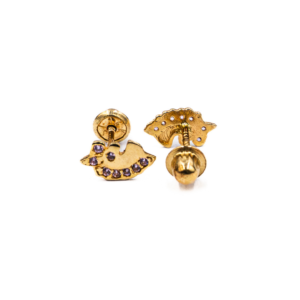 CZ Unicorn Kids Earring